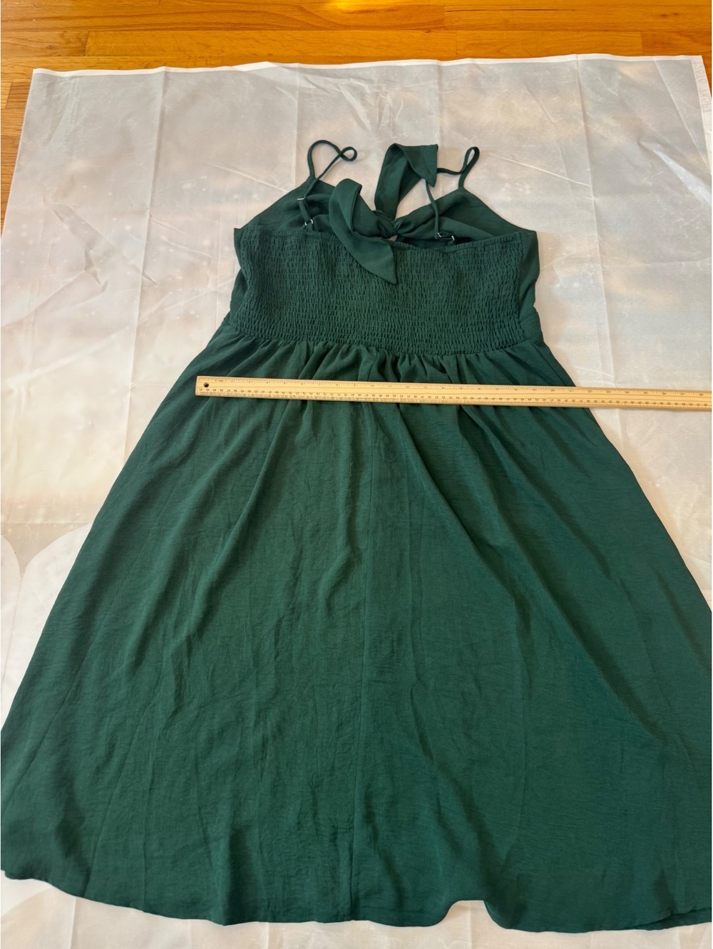 Dark green sleeveless dress with tie front CLOTHING00056